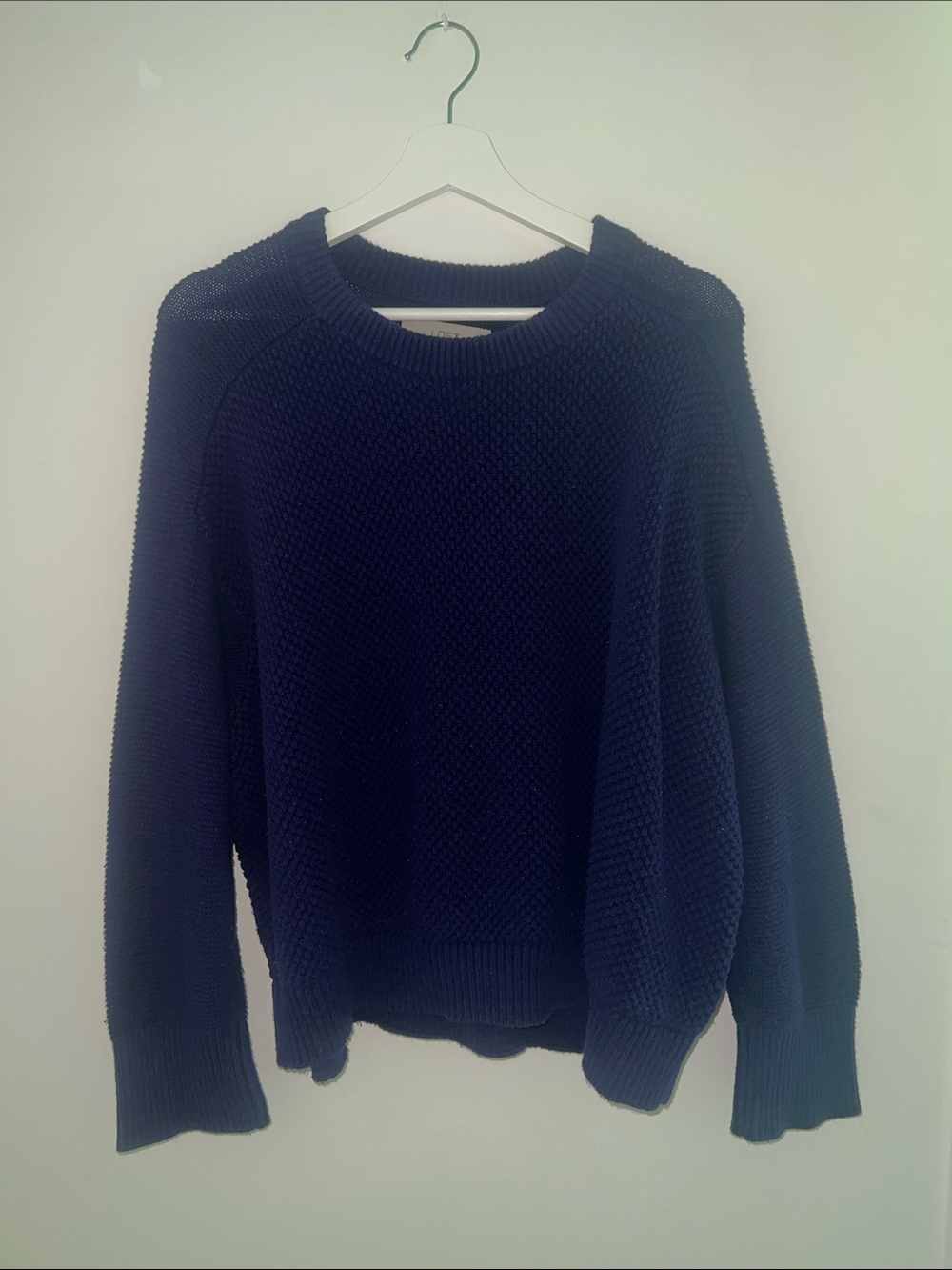 Purple/Blue Knit Crewneck Sweater - Women's